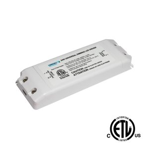 ALIMENTATION LED DIMMABLE 24W - 12V CC - CLASSE 2 - ENTRÉE 100-130V CA - SORTIE 12V CC - HOMOLOGUÉE ENDROIT HUMIDE