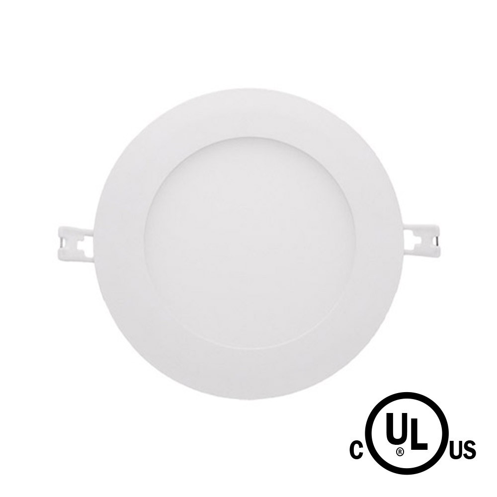 4" SLIM RECESSED LED PANEL DOWNLIGHT - 8W - 12V DC - DIMMABLE - WHITE TRIM - UL APPROVED - 3000K