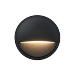 12V AC/DC G4 HALF MOON STEP LIGHT - MATTE BLACK. G4 BULB SOLD SEPARATELY