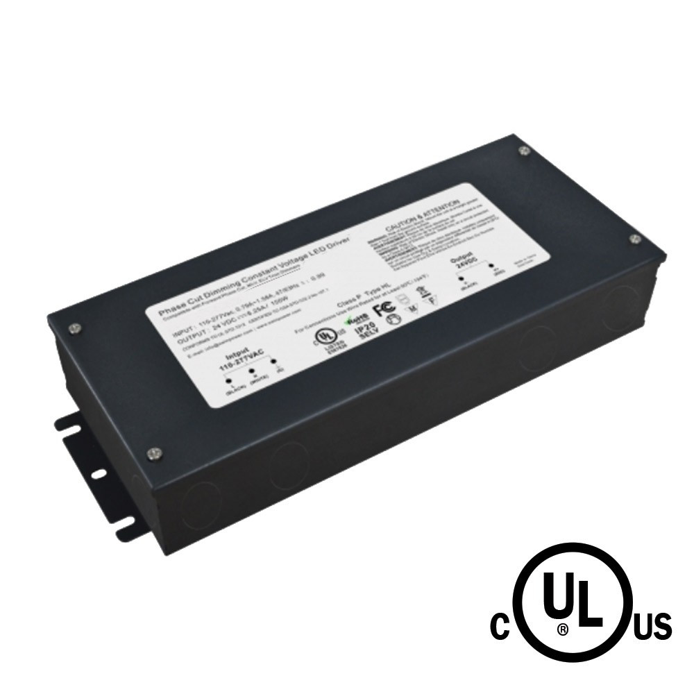 96W - 24V - 5-IN-1 DIMMABLE - TRIAC -100-277V AC IN - 24V DC OUT - WET LOCATION - JUNCTION BOX POWER SUPPLY