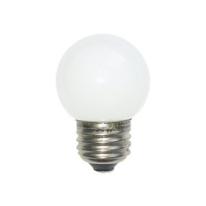 S11 LED DECORATIVE BULB, 120V AC, 1W, WARM WHITE 2700K, E12 CANDLEABRA BASE, GLASS, 40MM GLOBE, ETL APPROVED