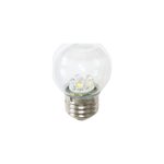 S11 LED DECORATIVE BULB - 120V AC - 1W - WARM WHITE 2700K - E26 BASE - GLASS - 40MM CLEAR GLOBE - ETL APPROVED