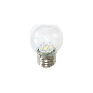 S11 LED DECORATIVE BULB - 120V AC - 1W - WARM WHITE 2700K - E26 BASE - GLASS - 40MM CLEAR GLOBE - ETL APPROVED