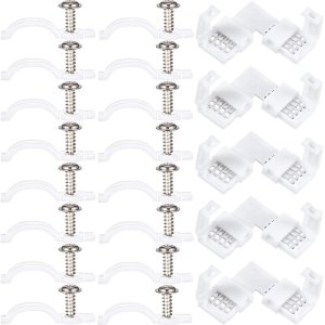 CLIPS DE MONTAGE AVEC VIS - 50 PCS/PAQUET - POUR RUBAN LED LONGUE PORTÉE 120V