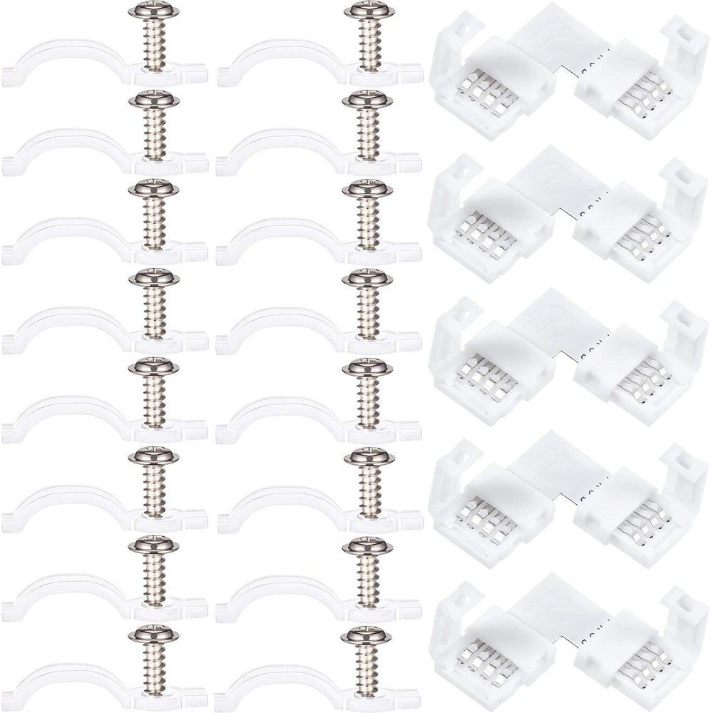 MOUNTING CLIPS WITH SCREWS - 50PCS/PACK - FOR 120V LONG-RUN LED STRIP