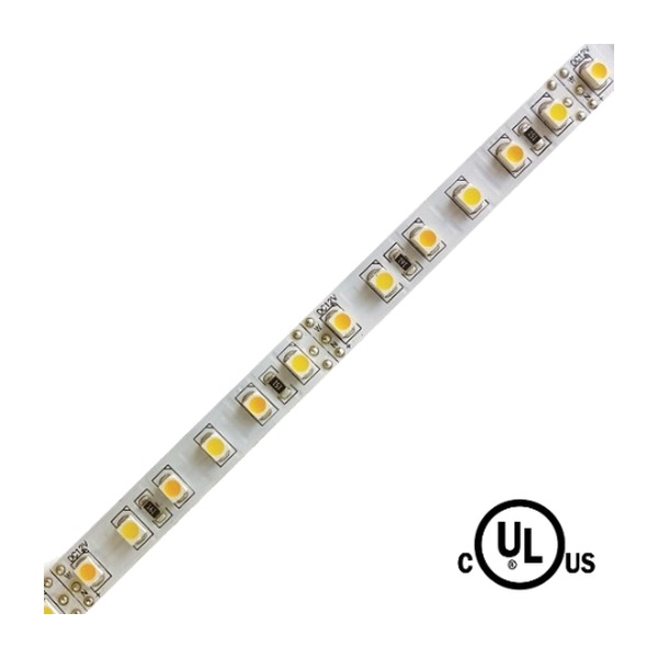 LED STRIP 12V - 3528 - 5M (16.4') - 3W/FT. (9.6W/M) - 120 LED/M - CRI 90 - DIMMABLE - WARM WHITE 3000K & WHITE 5000K