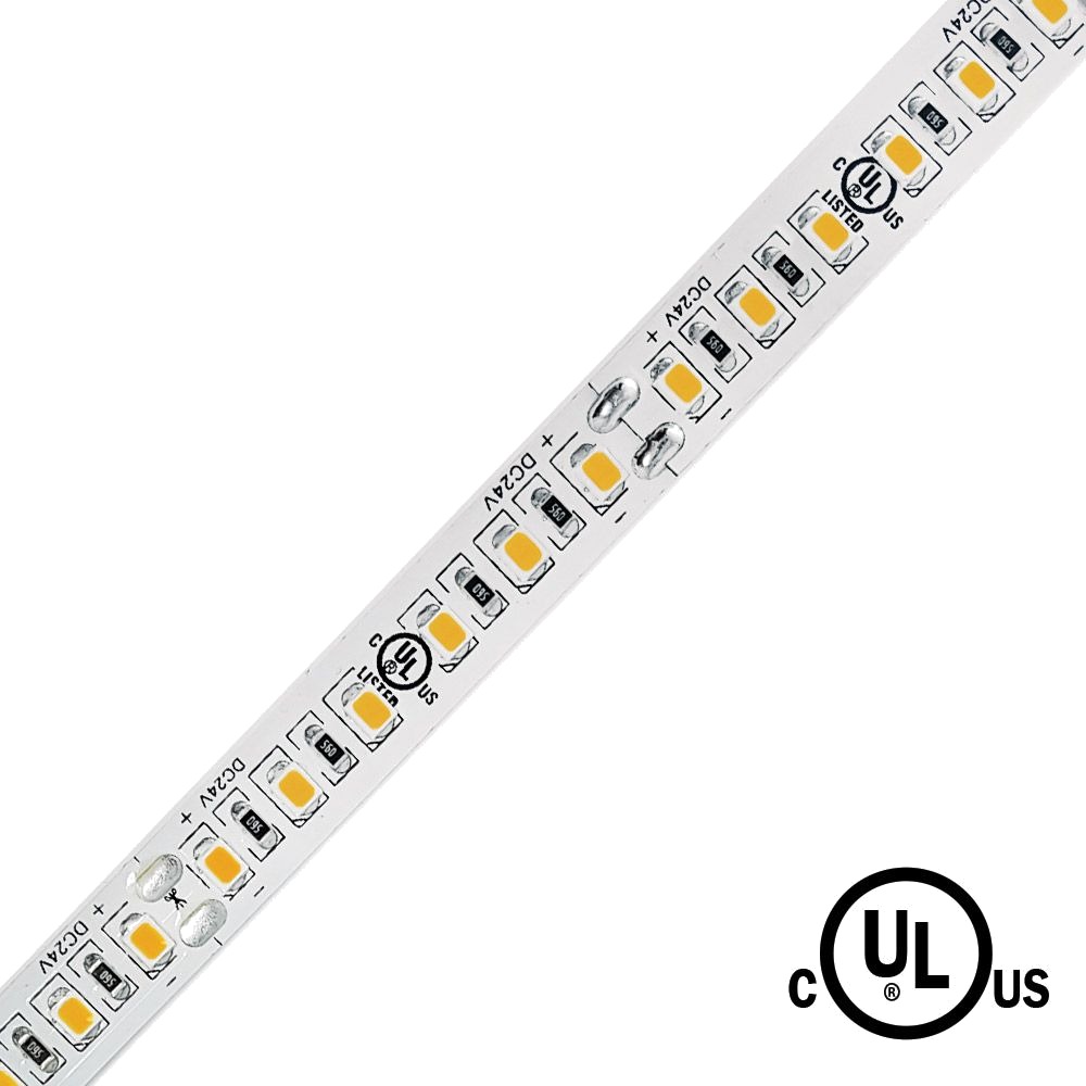 INDOOR - 24V - 2835 LED TAPE - 5M (16.4') - 4.4W/FT (14.4W/M) - 120 LEDS/M - CRI 90 - DIMMABLE - 27K