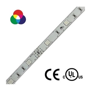INDOOR - 12V DC - RGB TAPE - 5M (16.4') - 7.2W/M (2.2W/FT) - 30 LEDS/M - DIMMABLE - UL APPROVED - RGB