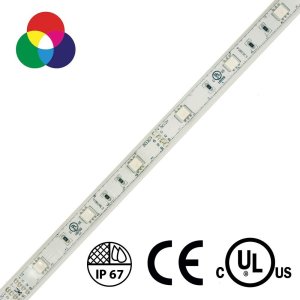 RUBAN LED RGB EXTÉRIEUR 24V DC - 10M (32 -8') - 2 -2W/PI (7 -2W/M) - 9 LED RGB/PI - GRADABLE - RGB