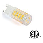 G9 LED BULB, 120V, 4W, WARM WHITE 3000K, DIMMABLE, ETL APPROVED