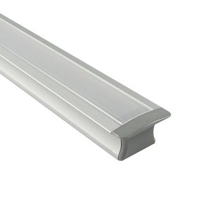 LL16 - DEEP RECESSED ALUMINUM CHANNEL FOR LED FLEXIBLE STRIP - 1M (3.28') LENGTH