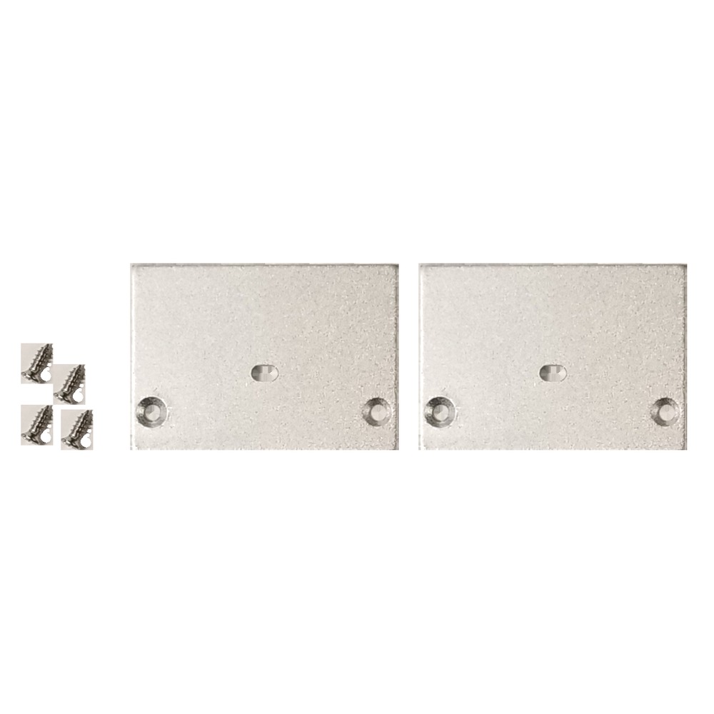 LL61 - CAPUCHONS D'EXTRÉMITÉ EN ALUMINIUM POUR RAIL ALUMINIUM - (2 PCS) UN AVEC TROU ET UN SANS TROU