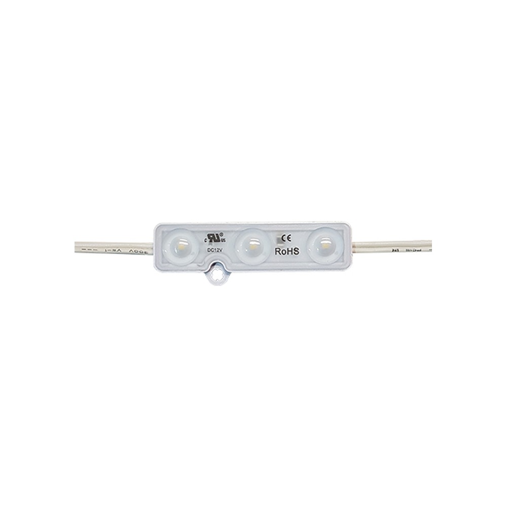 LED SIGN MODS - 3 LED - 12V DC - 25 MODS/STRING (12.5') - 1.02W/MOD - 75 LUMENS/MOD - 6000K