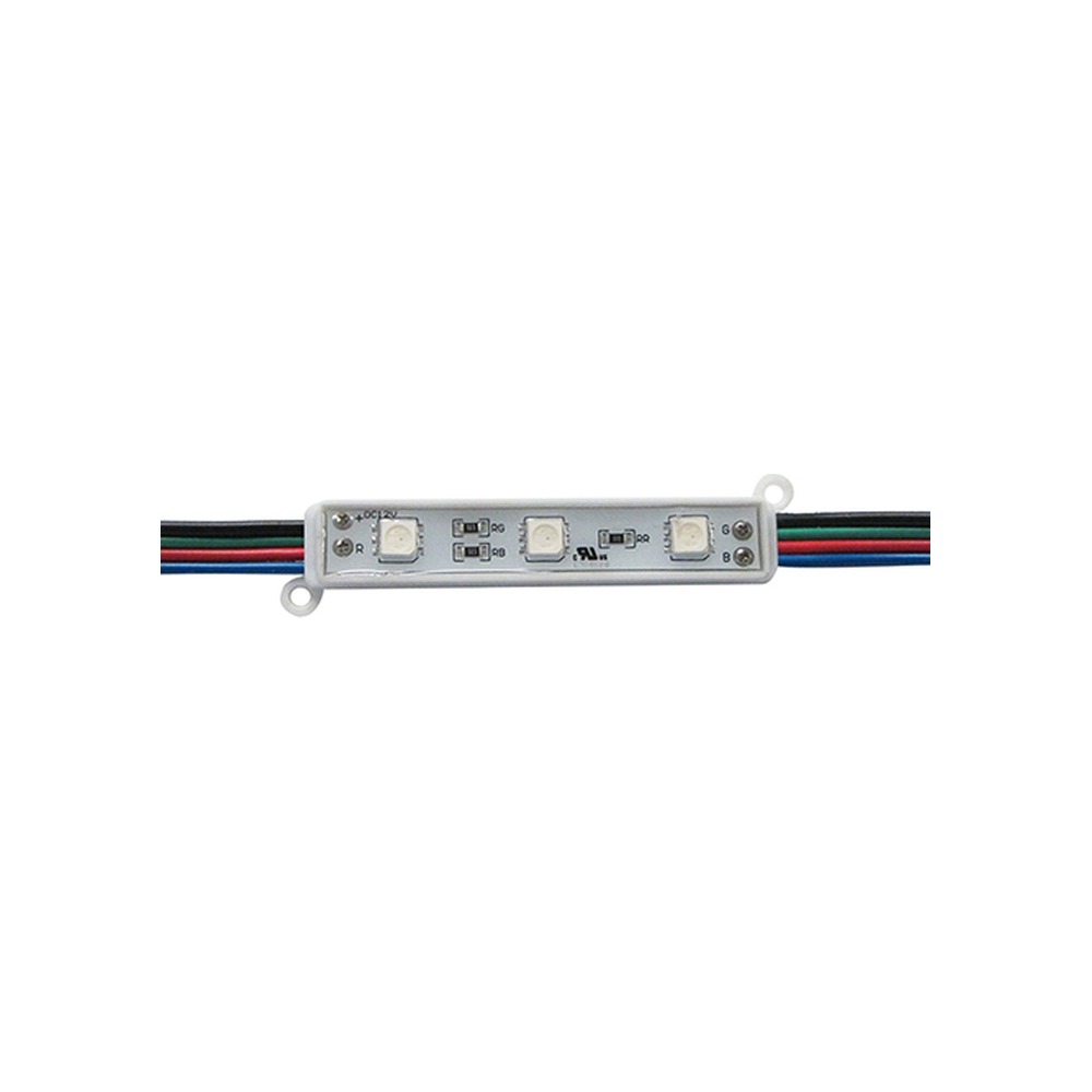 LED SIGN MODS - 3 RGB - 12V DC - 25 MODS/STRING (12.5') - 0.75W/MOD - 75 LUMENS/MOD - RGB