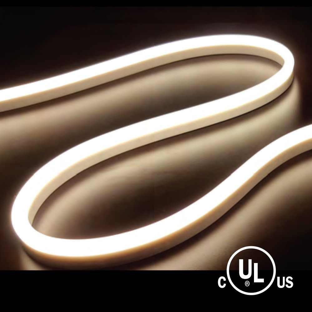 NÉON FLEXIBLE COULEUR UNIQUE - QUALITÉ COMMERCIALE - 24V - 10M (32 - 8') - 9 - 6W/M (2 - 9W/PI) - SILICONE UV PROTÉGÉ