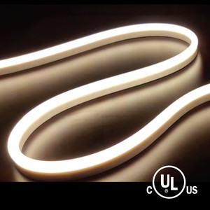 SINGLE COLOR NEON, COMMERCIAL GRADE, 24V, 10M (32.8'), 9.6W/M (2.9W/FT), OUTDOOR RATED UV PROTECTED SILICONE, WARM WHITE 3500K, UL APPROVED