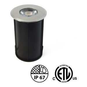 RD13 INGROUND DECK OR STEP LED LANDSCAPING LIGHT - 3W - 12V DC - OUTDOOR RATED IP67 - 3000K