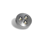 LUMINAIRE LED PUCK RD15 EN SAILLIE OU ENCASTRE 12V 3W CHROME BROSSE BLANC FROID 6000K