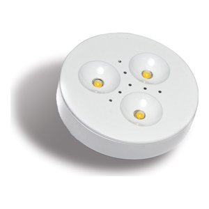 RD15 LED PUCK LIGHT 12V DC 3W - SURFACE/RECESSED MOUNT - WHITE - WARM WHITE 3000K