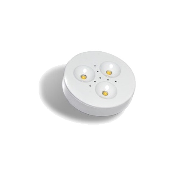 LUMINAIRE LED ENCASTRE OU EN SAILLIE RD15 TYPE PUCK 12V 3W BLANC BLANC FROID 6000K