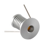 ULTRA MINI RD21, 12V, 0.5W DECK & STEP LIGHT, BRUSHED CHROME TRIM, WARM WHITE 3000K