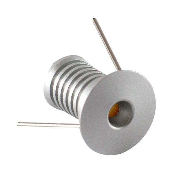 ULTRA MINI RD21, 12V, 0.5W DECK & STEP LIGHT, BRUSHED CHROME TRIM, WARM WHITE 3000K