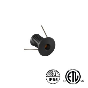 ULTRA MINI RD21, 12V DC, 0.5W DECK & STEP LIGHT, BLACK TRIM, WARM WHITE 3000K