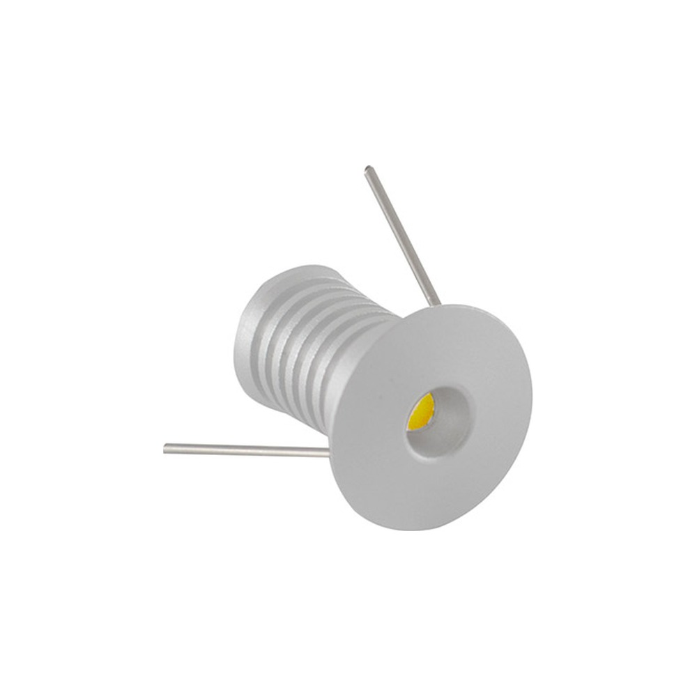 ULTRA MINI RD21, 12V, 0.5W DECK & STEP LIGHT, WHITE TRIM, WARM WHITE 3000K
