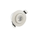 RD24, ENCASTRE ORIENTABLE GIMBAL 2", 12V, 3W, GARNITURE BLANCHE, GRADABLE, 3000K