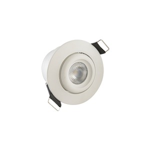 RD24, 2” GIMBAL SWIVEL RECESSED SPOTLIGHT, 12V, 3W, WHITE TRIM, DIMMABLE, 3000K
