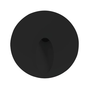ROUND STEP LIGHT, RD25, 12V, 1W, MATTE BLACK TRIM, WARM WHITE 3000K