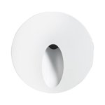 ROUND STEP LIGHT, RD25, 12V, 1W, WHITE TRIM, WARM WHITE 3000K