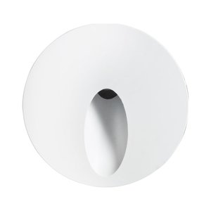 ROUND STEP LIGHT, RD25, 12V, 1W, WHITE TRIM, WARM WHITE 3000K