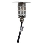 LUMINAIRE LED ENCASTRÉ AU SOL RD32 UPLIGHT - 12V CC - 1W - IRC 90 - BOÎTIER ET ENJOLIVEUR EN ACIER INOXYDABLE - FIL DE