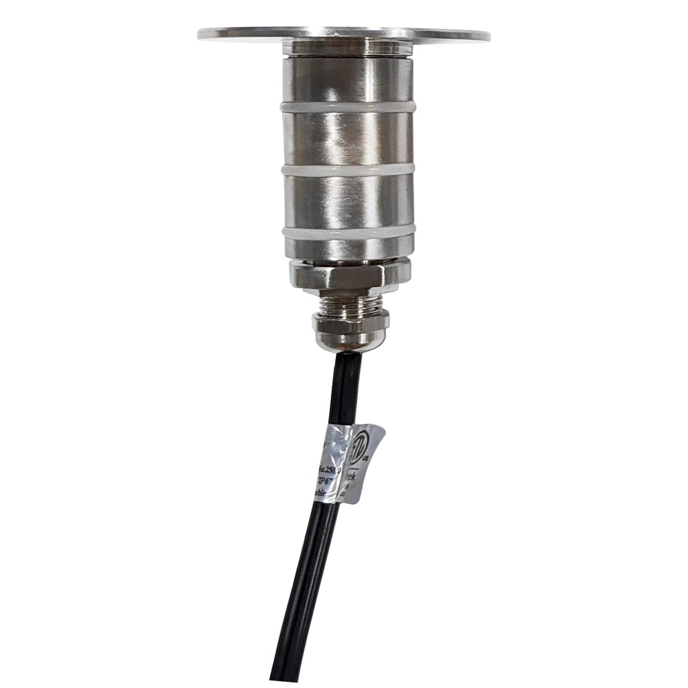 LUMINAIRE LED ENCASTRÉ AU SOL RD32 UPLIGHT - 12V CC - 1W - IRC 90 - BOÎTIER ET ENJOLIVEUR EN ACIER INOXYDABLE - FIL DE
