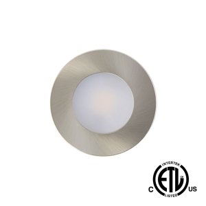 RD7 LED CABINET LIGHT, 12V, 2W, BLACK TRIM, WARM WHITE 3000K