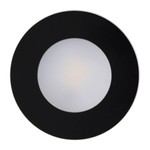 RD7 LED CABINET LIGHT, 12V, 2W, BLACK TRIM, WARM WHITE 3000K