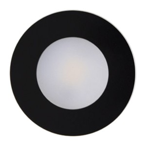 RD7 LED CABINET LIGHT, 12V, 2W, BLACK TRIM, WARM WHITE 3000K