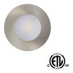 LUMINAIRE LED POUR ARMOIRE RD7, 12V, 2W, FINITION NICKEL BROSSE, BLANC CHAUD 3000K