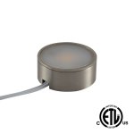 LUMINAIRE LED SOUS-COMPTOIR RD7 EN SAILLIE, 12V, 2W, NICKEL BROSSE (COMPATIBLE GARNITURES ENCASTREES - VENDUES SEPAREMENT), BLANC FROID 6000K