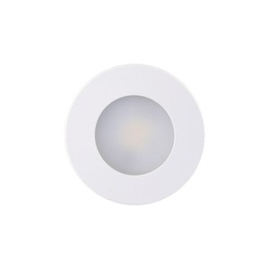 RD7 RECESSED LED CABINET LIGHT - 12V - 2W - WHITE TRIM - WARM WHITE 3000K - LS-RD7-WT-3K