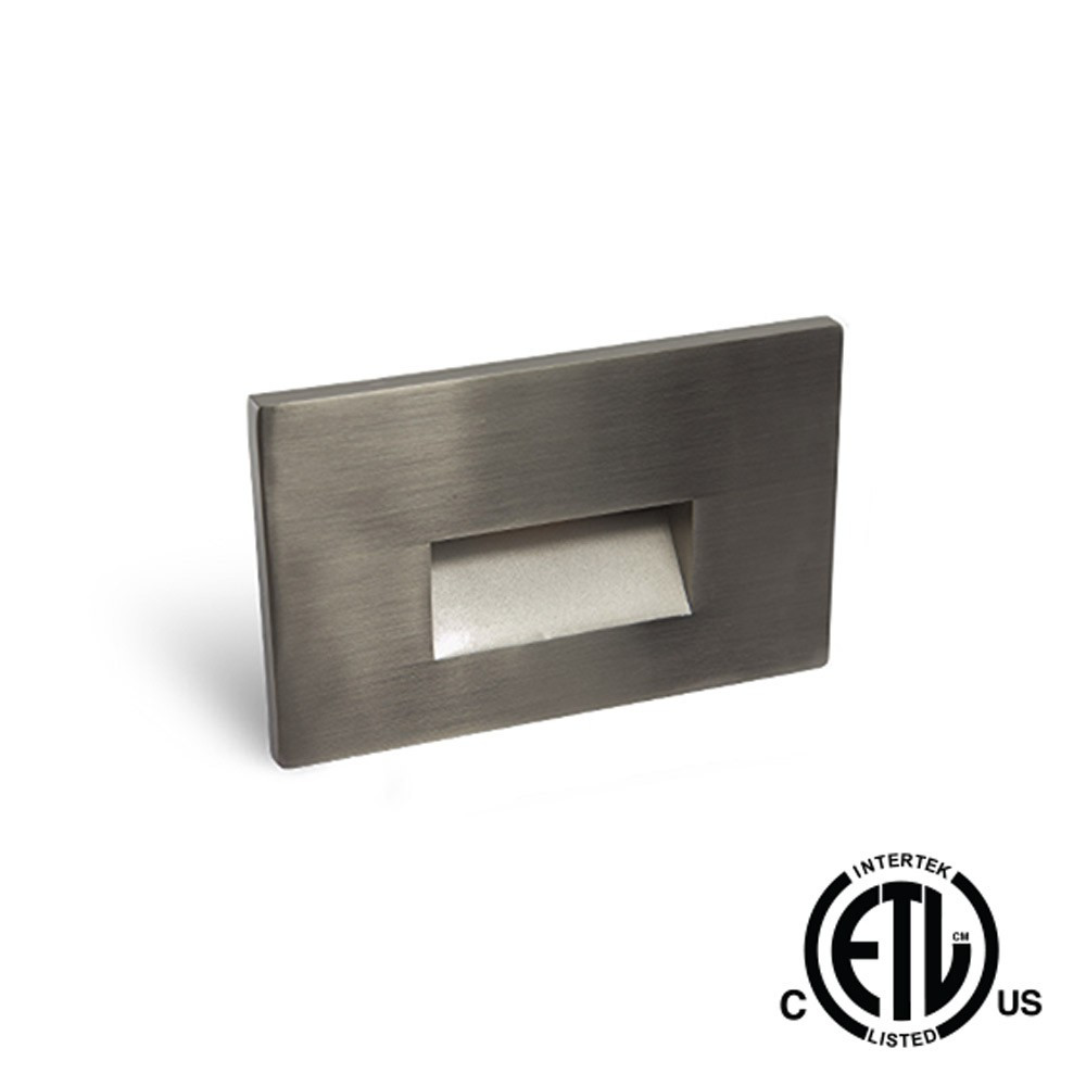 RT05 HIGH VOLTAGE RECESSED STEP LIGHT - 120V - 2W - FITS SINGLE GANG JUNCTION BOX - HORIZONTAL - 2700K