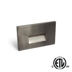 RT05 RECESSED HORIZONTAL - LOW VOLTAGE STEP LIGHT - 12V - 2W - FITS SINGLE GANG JUNCTION BOX - 2700K