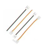 DOUBLE ENDED CONNECTOR WITH WIRE LEAD FOR 3528 - 60 & 120 LED FLEXIBLE STRIP