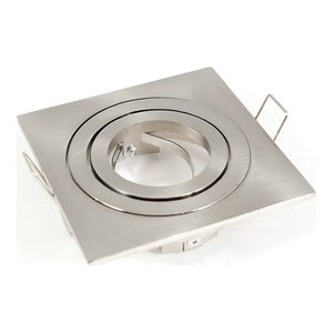 SQUARE SWIVEL TRIM - BRUSHED NICKEL - FITS: MR16 / RD10 / RD7