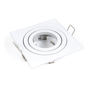 SQUARE SWIVEL TRIM, WHITE, FITS: MR16 / RD10 / RD7