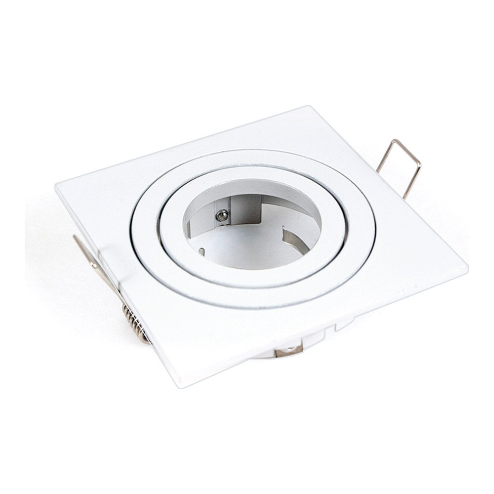 SQUARE SWIVEL TRIM, WHITE, FITS: MR16 / RD10 / RD7