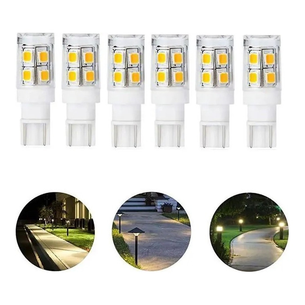 12V DC - T10 LED BULB - 18 LEDS - 3000K