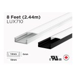 8 FEET INTERIOR ALUMINUM U SHAPE PROFILE FOR LED STRIP (LUX710)