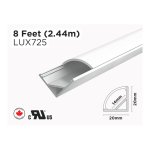 8 FEET INTERIOR AND EXTERIOR 45 DEGREE ALUMINUM PROFILE FOR LED STRIP (LUX725)